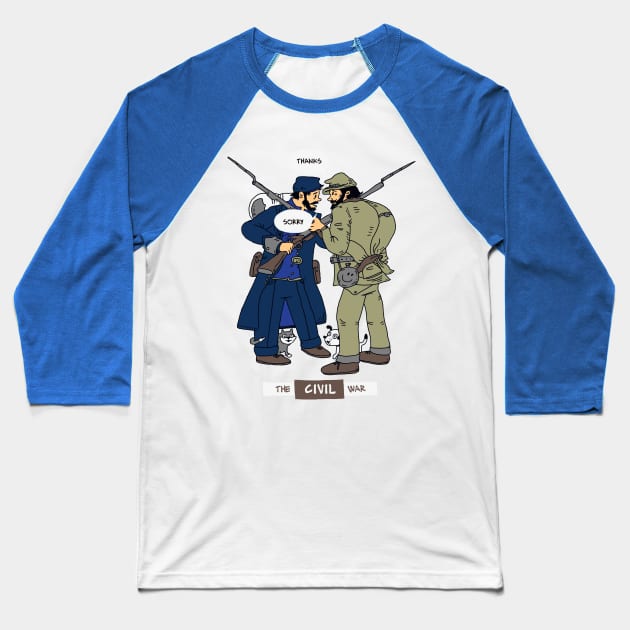 The Civil War Baseball T-Shirt by Pixelmania